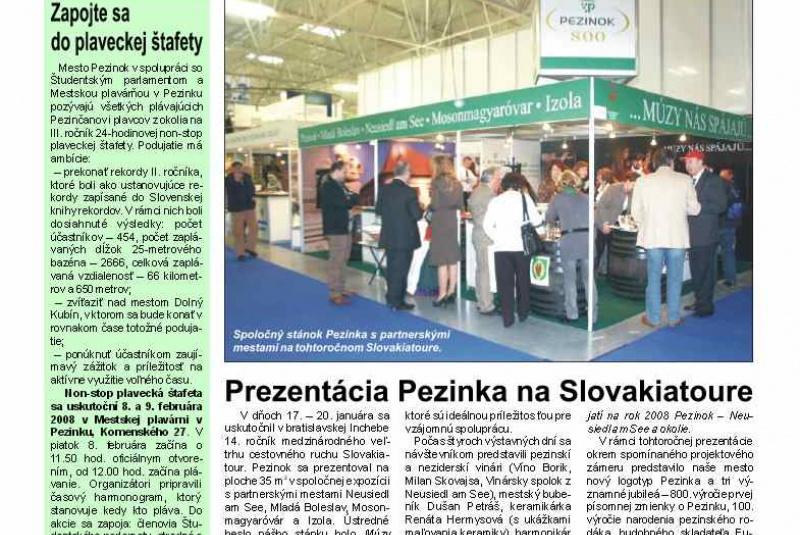 http://pezincan.pezinok.sk/uploadfiles/pdf/pezincan-2008-01.pdf Referencie / Písali o nás - foto Referencie / Písali o nás - foto