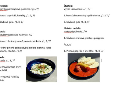 Sladká bodka Nivy - príďte na skvelý obed Denné menu v Sladkej bodke od 13.7.2026 - 19.7.2026