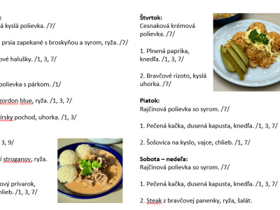 Sladká bodka Nivy - príďte na skvelý obed    Denné menu v Sladkej bodke od 18.5.2026 - 24.5.2026