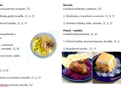 Sladká bodka Nivy - príďte na skvelý obed    Denné menu v Sladkej bodke od 24.8.2026 - 30.8.2026