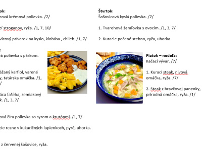 Sladká bodka Nivy - príďte na skvelý obed    Denné menu v Sladkej bodke od 4.5.2026 - 10.5.2026