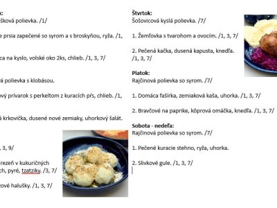 Sladká bodka Nivy - príďte na skvelý obed    Denné menu v Sladkej bodke od 6.7.2026 - 12.7.2026