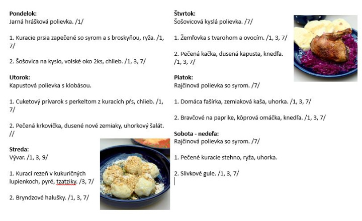 Sladká bodka Nivy - príďte na skvelý obed    Denné menu v Sladkej bodke od 6.7.2026 - 12.7.2026